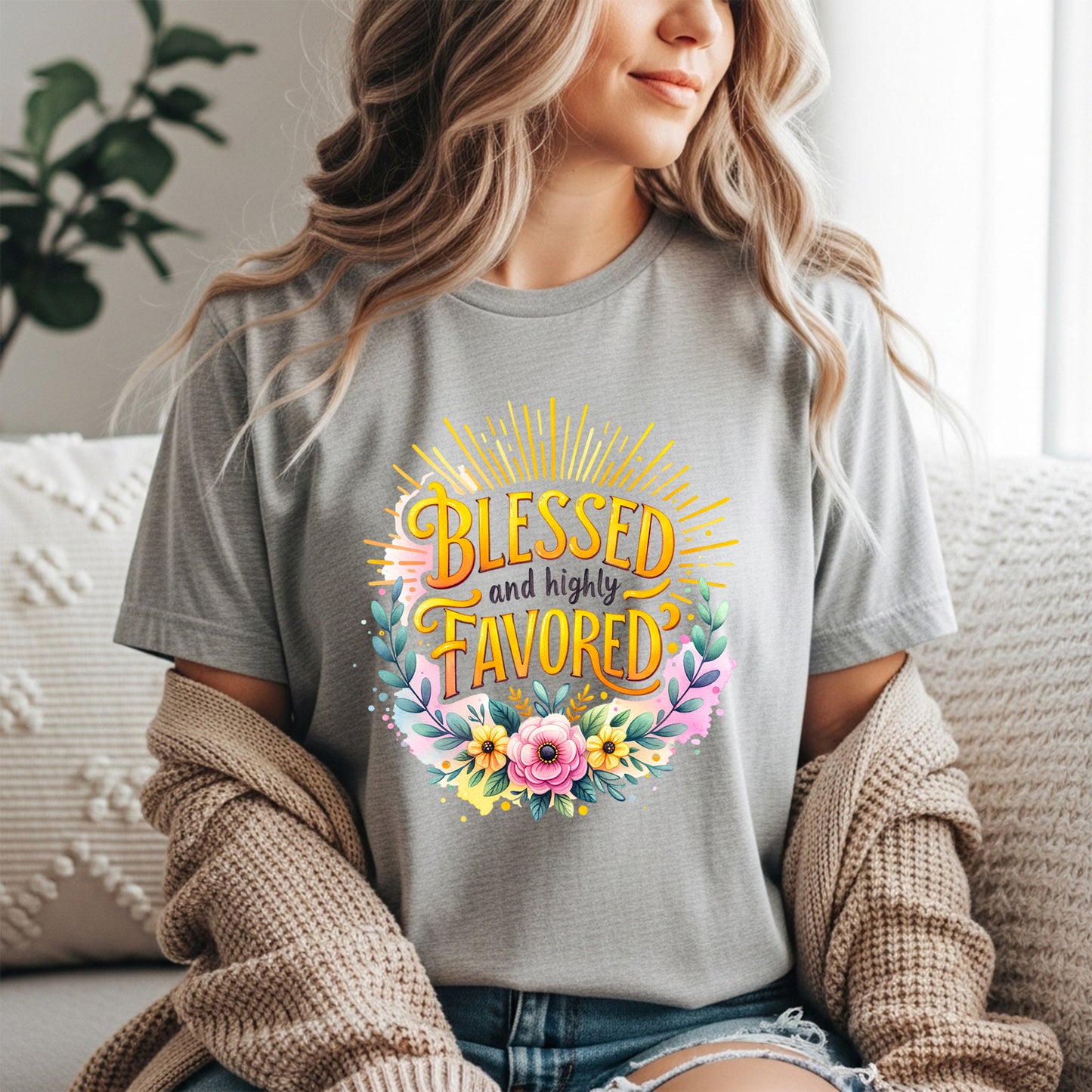 Blessed And Highly Favored Christian Tee