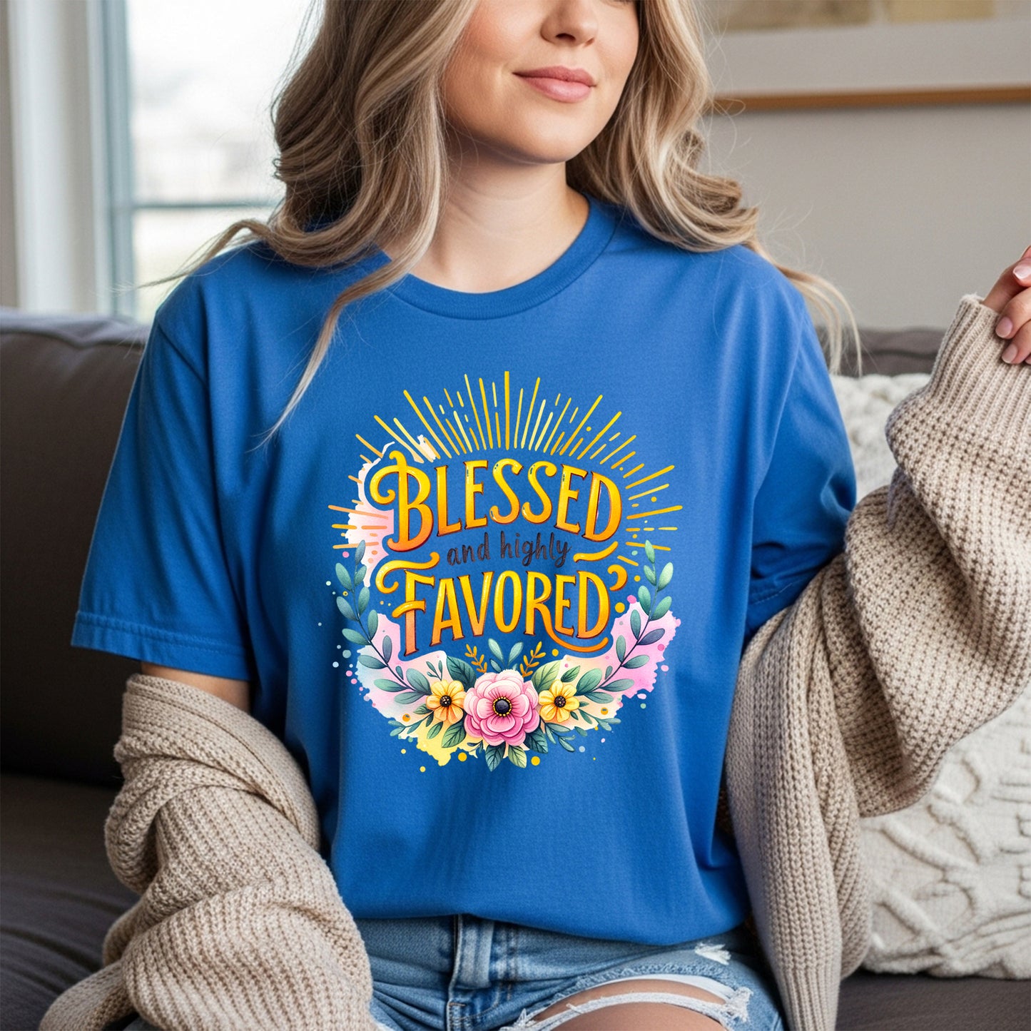 Blessed And Highly Favored Christian Tee