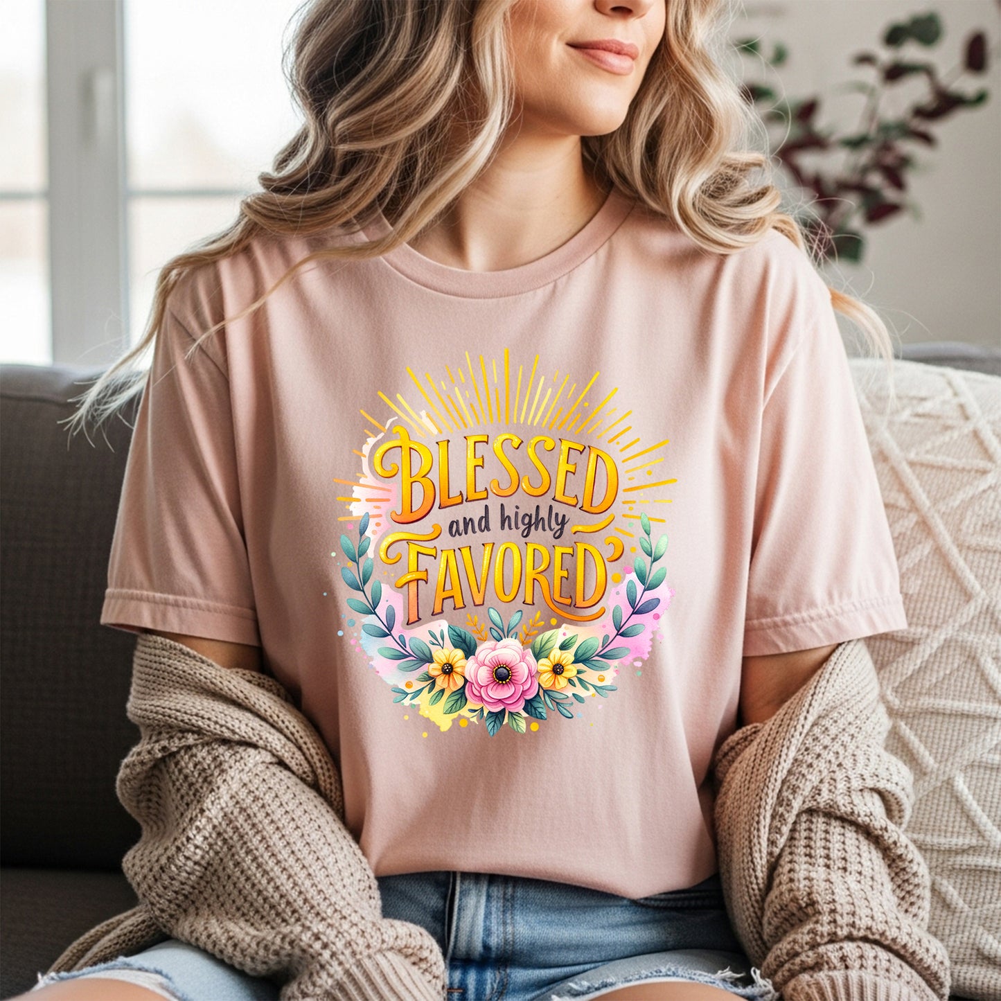 Blessed And Highly Favored Christian Tee