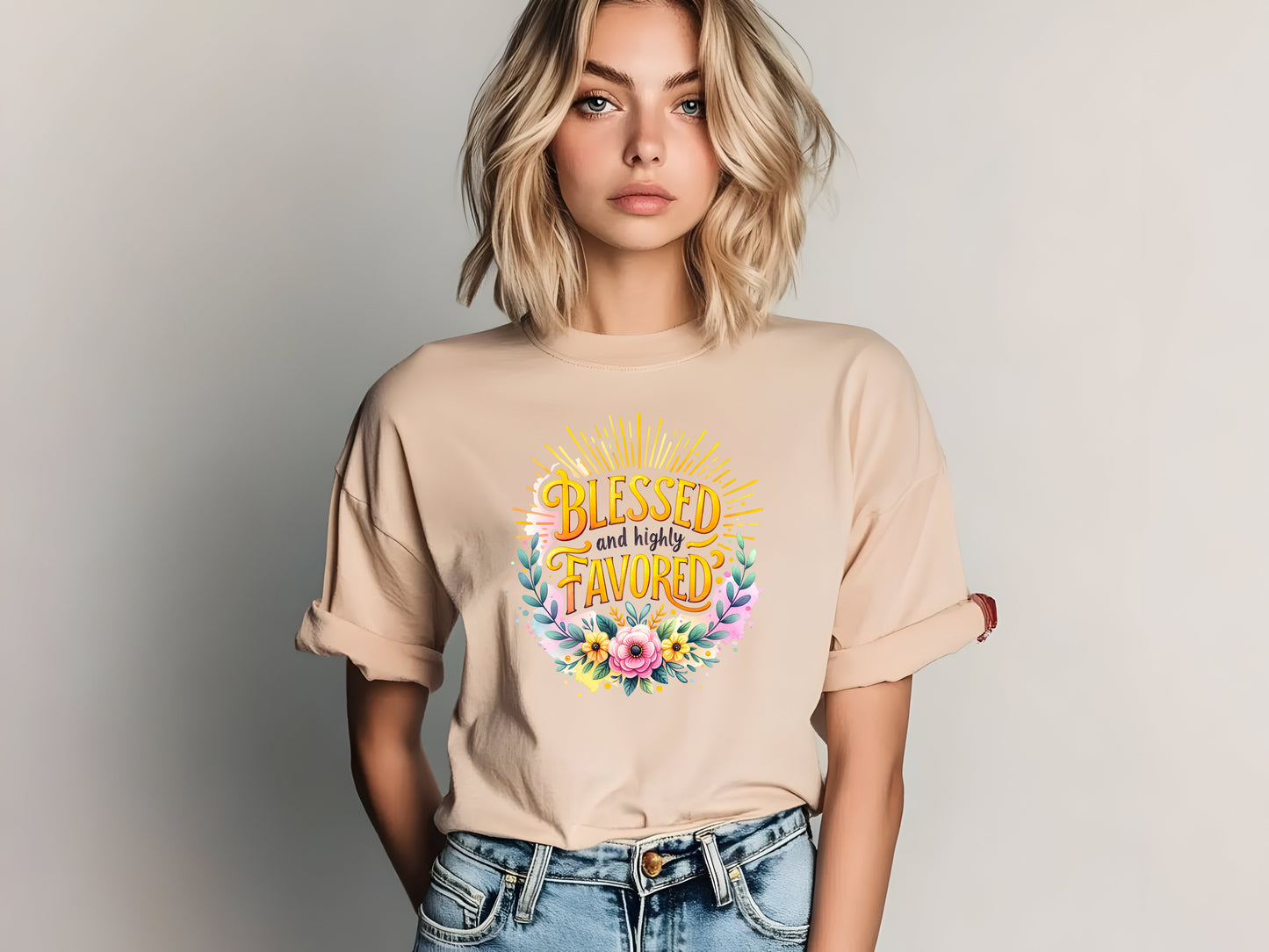 Blessed And Highly Favored Christian Tee