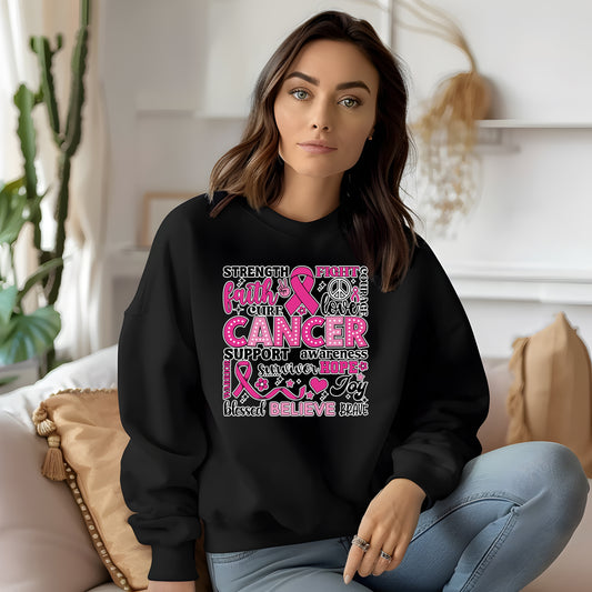 Inspirational Cancer Awareness Crewneck Sweatshirt