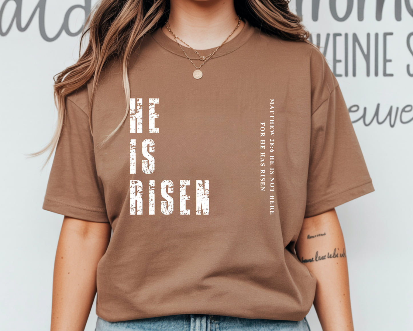He Is Risen Christian Tee