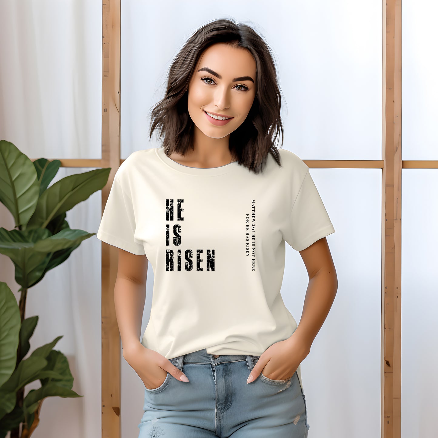 He Is Risen Christian Tee