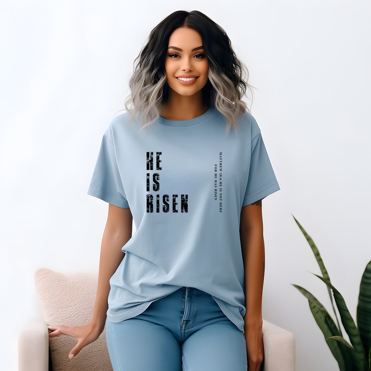 He Is Risen Christian Tee