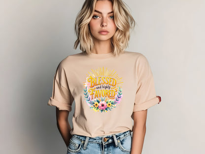 Blessed And Highly Favored Christian Tee