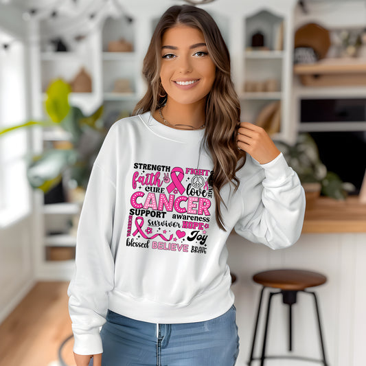 Inspirational Cancer Awareness Crewneck Sweatshirt