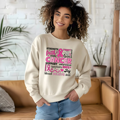 Inspirational Cancer Awareness Crewneck Sweatshirt