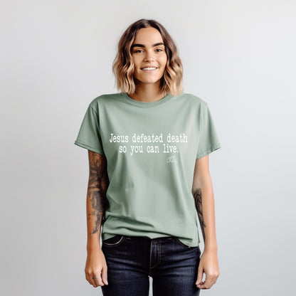 Charlie Kirk - Christian T-shirt - Jesus Defeated Death Shirt