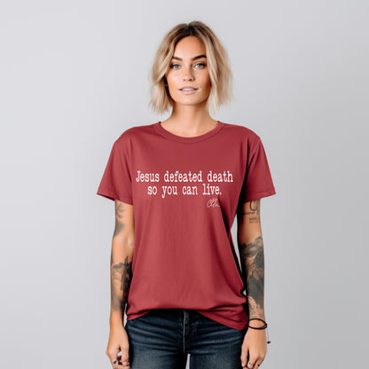 Charlie Kirk - Christian T-shirt - Jesus Defeated Death Shirt
