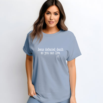 Charlie Kirk - Christian T-shirt - Jesus Defeated Death Shirt