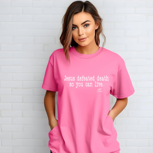 Charlie Kirk - Christian T-shirt - Jesus Defeated Death Shirt