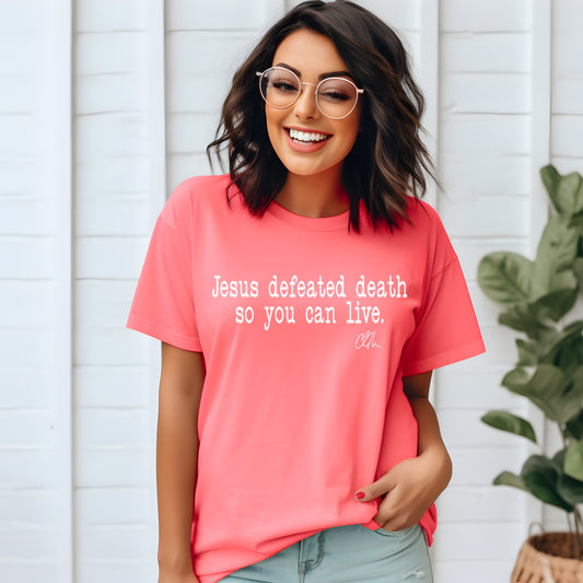 Charlie Kirk - Christian T-shirt - Jesus Defeated Death Shirt