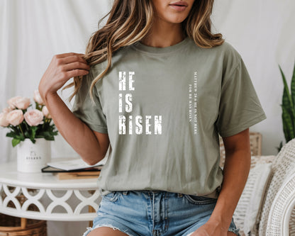 He Is Risen Christian Tee