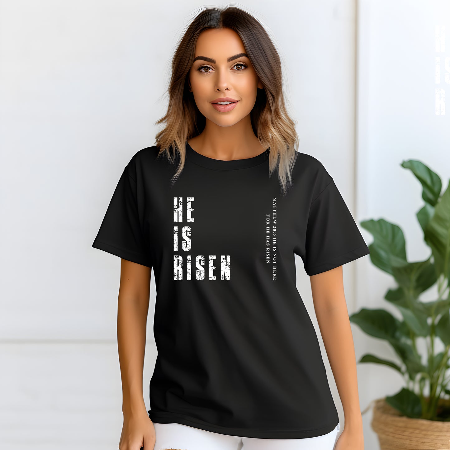 He Is Risen Christian Tee