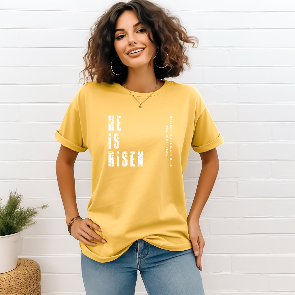 He Is Risen Christian Tee