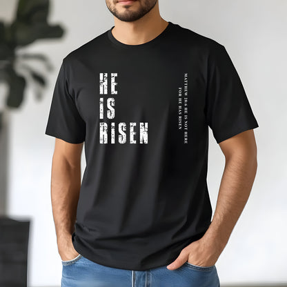 He Is Risen Men's Christian Tee