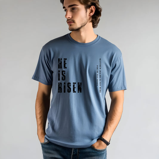 He Is Risen Men's Christian Tee
