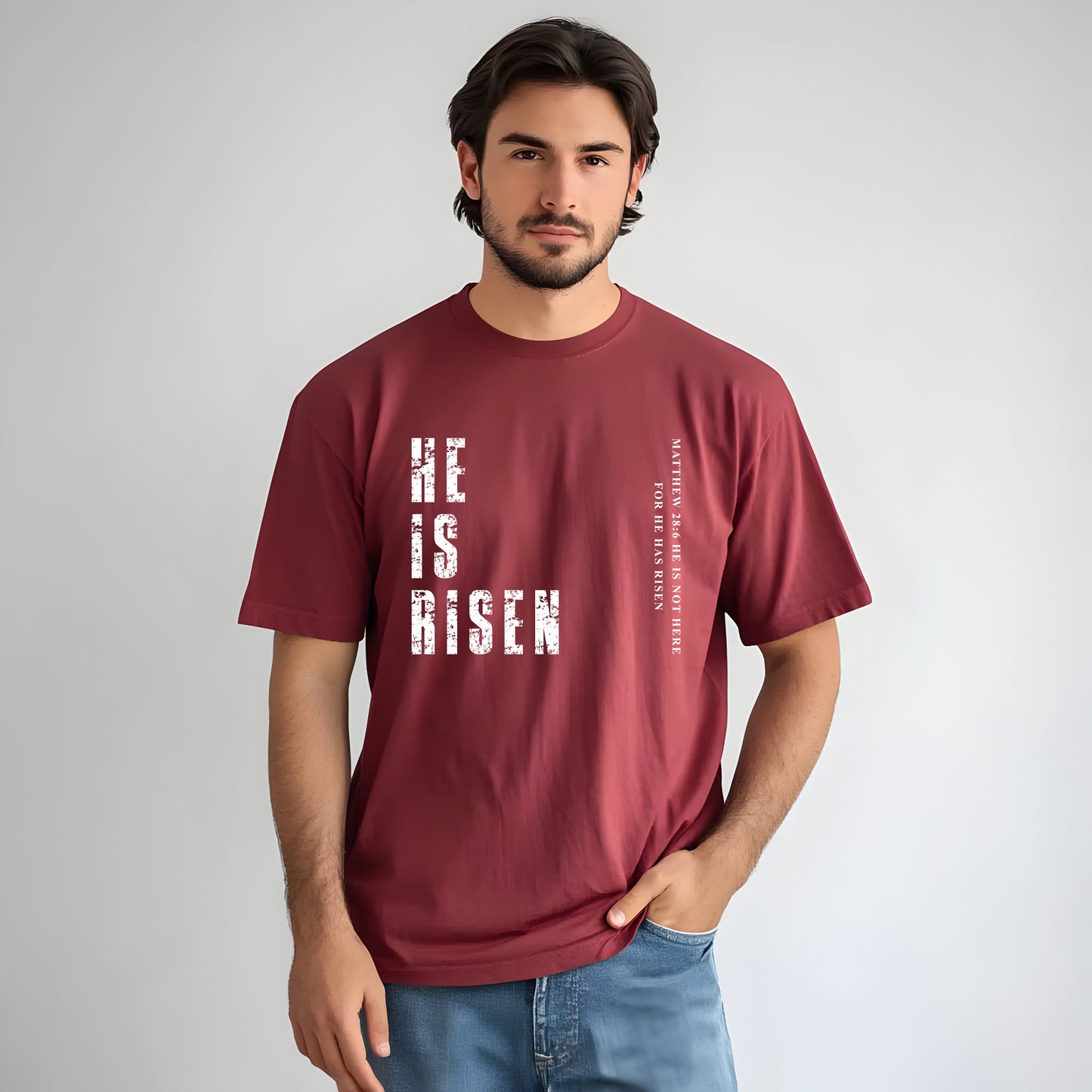 He Is Risen Men's Christian Tee