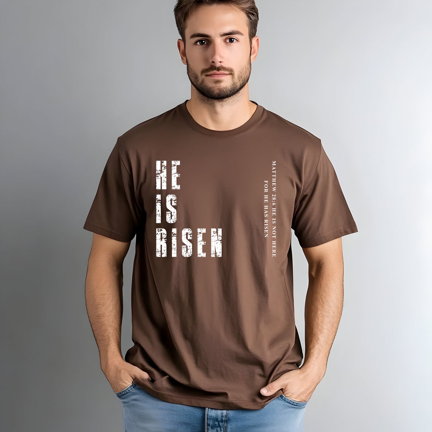 He Is Risen Men's Christian Tee