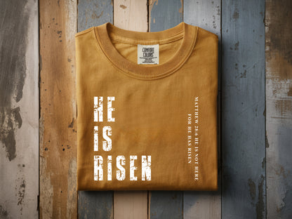 He Is Risen Men's Christian Tee