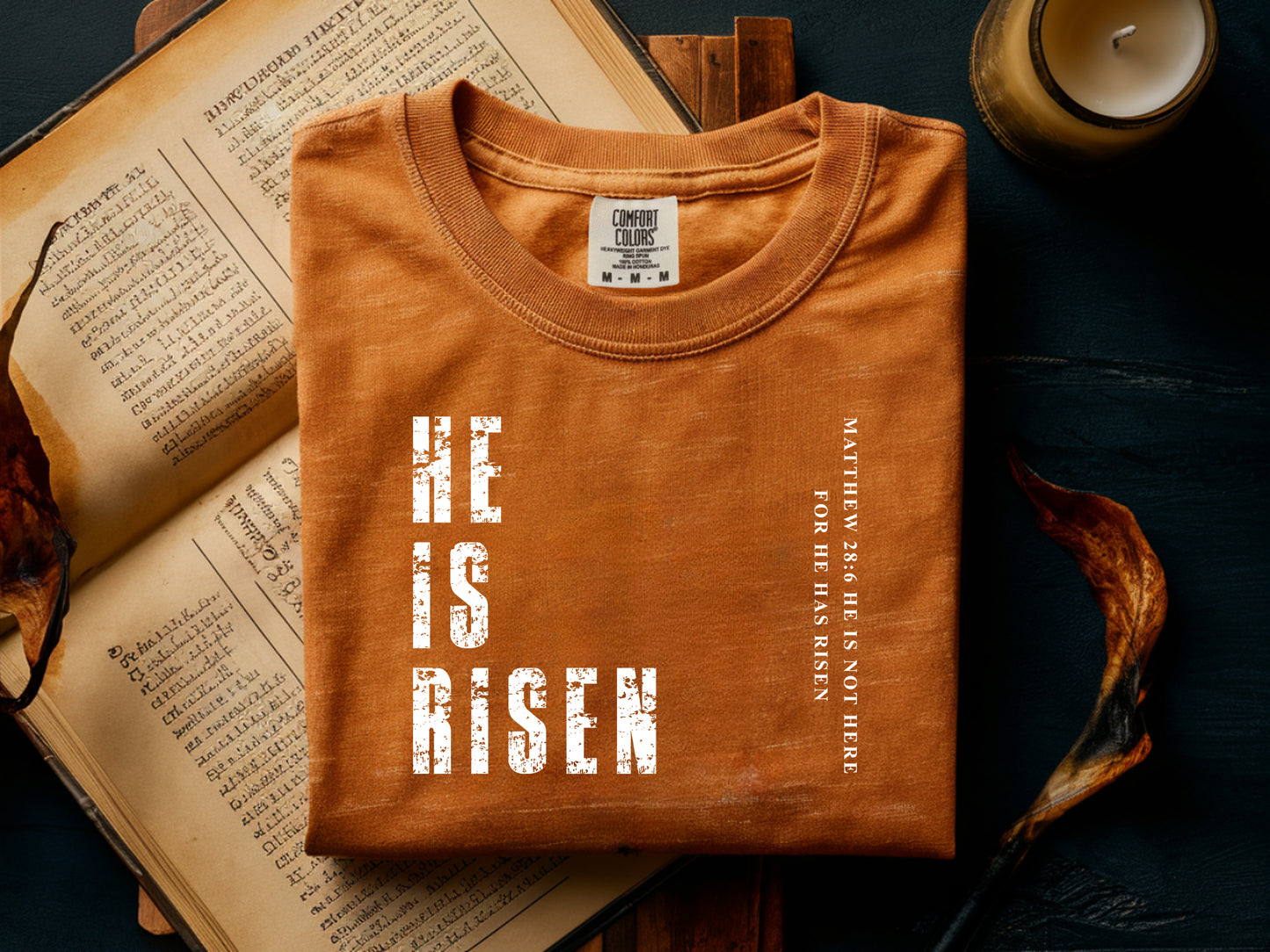 He Is Risen Men's Christian Tee